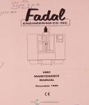 Fadal-Fadal VMC Maintenance Manual Install, Adjustments, Schematics-VMC-03